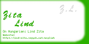 zita lind business card